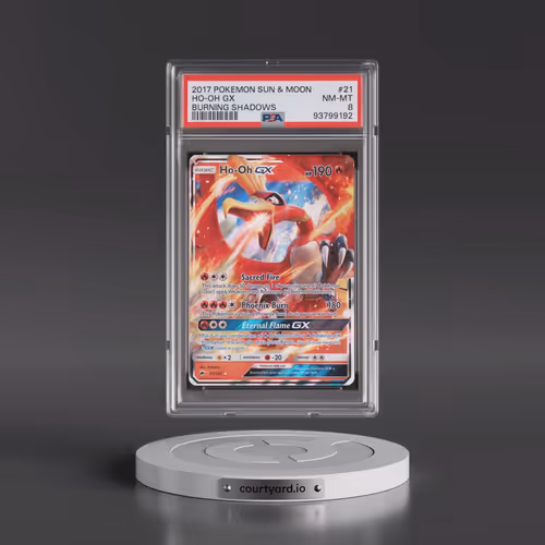 2017 Pokémon Sun & Moon Burning Shadows #21 HO-Oh GX - Holo (PSA 8 NM-MT)