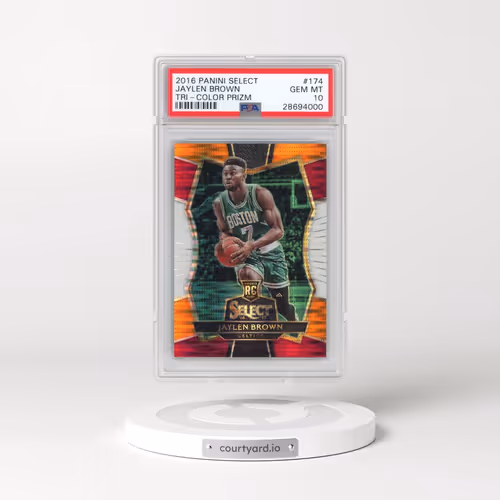 2016 Panini Select #174 Jaylen Brown - Tri-Color Prizm (PSA 10 GEM MINT)