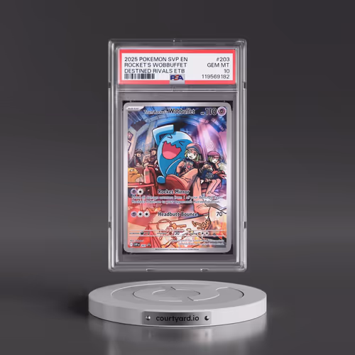 2025 Pokémon Svp EN-SV Black Star Promo #203 Team Rocket's Wobbuffet - Destined Rivals Elite Trainer