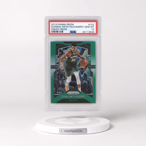 2019 Panini Prizm #152 Giannis Antetokounmpo - Green Prizm (PSA 10 GEM MINT)