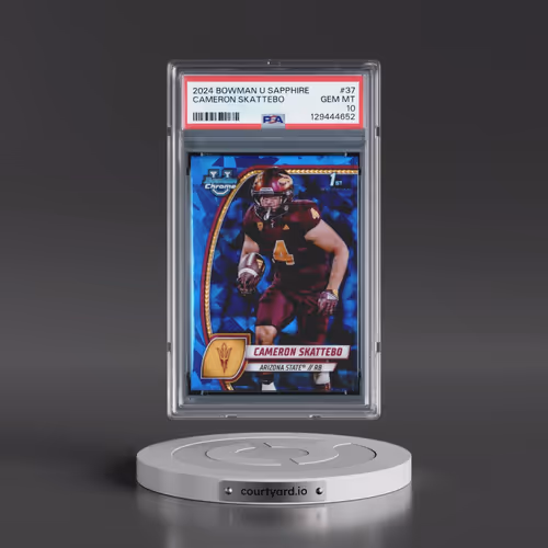 2024 Bowman University Chrome Sapphire #37 Cameron Skattebo (PSA 10 GEM MINT)