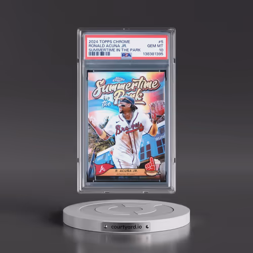 2024 Topps Chrome Summertime in the Park #5 Ronald Acuna Jr. (PSA 10 GEM MINT)