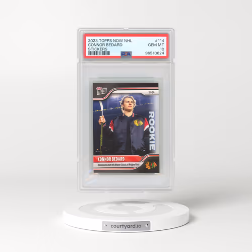 2023 Topps Now NHL Stickers #114 Connor Bedard (PSA 10 GEM MINT)