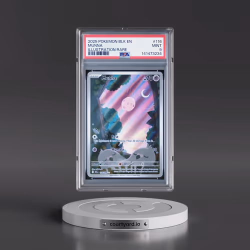 2025 Pokémon Blk EN-Black Bolt #116 Munna - Illustration Rare (PSA 9 MINT)