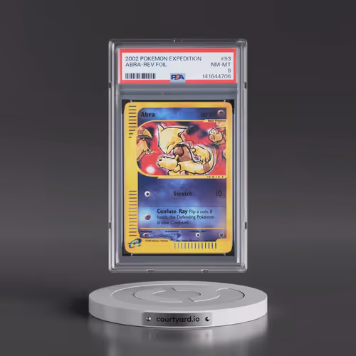 2002 Pokémon Expedition #93 Abra - Reverse Foil (PSA 8 NM-MT)