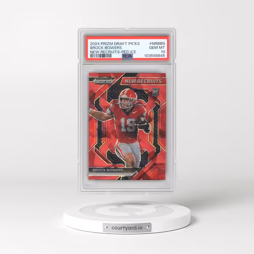 2024 Panini Prizm Draft Picks New Recruits #NRBBS Brock Bowers - Red Ice (PSA 10 GEM MINT)