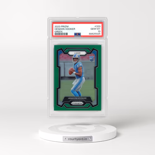 2023 Panini Prizm #329 Hendon Hooker - Green Prizm (PSA 10 GEM MINT)