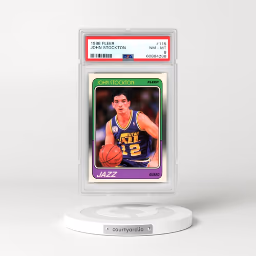1988 Fleer #115 John Stockton (PSA 8 NM-MT)