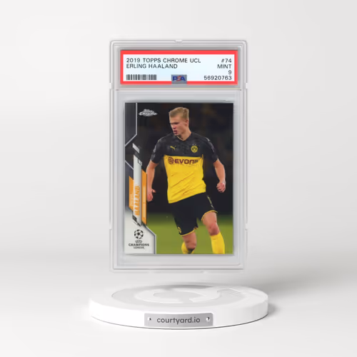 2019 Topps Chrome UEFA Champions League #74 Erling Haaland (PSA 9 MINT)