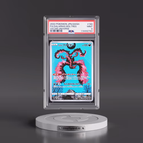 2022 Pokémon Sword & Shield Vstar Universe #190 Galarian Moltres - Full Art (PSA 9 MINT)