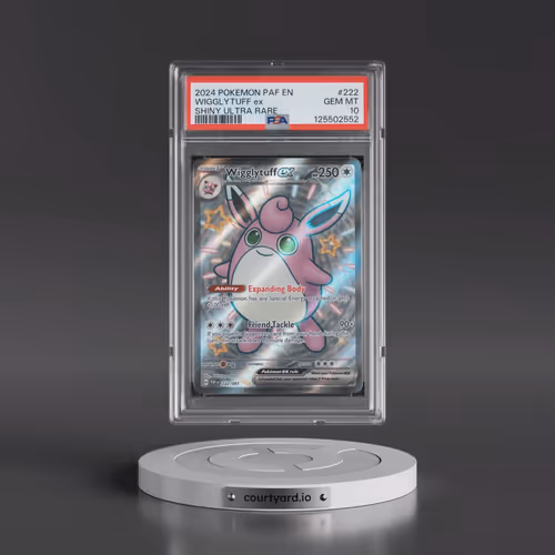 2024 Pokémon Paf EN-Paldean Fates #222 Wigglytuff EX - Holo Shiny Ultra Rare (PSA 10 GEM MINT)