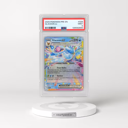 2025 Pokémon Pre EN-Prismatic Evolutions #026 Glaceon EX - Holo (PSA 9 MINT)