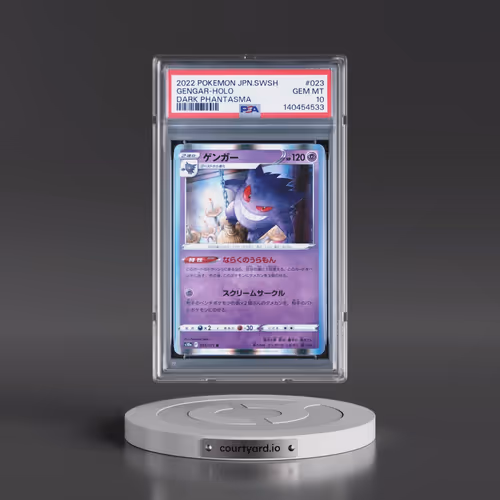 2022 Pokémon Sword & Shield Dark Phantasma #023 Gengar - Holo (PSA 10 GEM MINT)