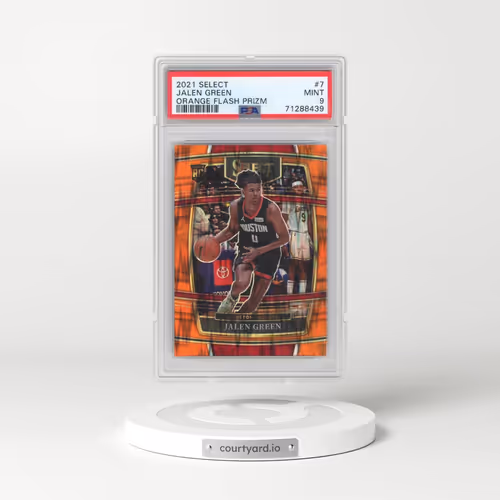 2021 Panini Select #7 Jalen Green - Orange Flash Prizm (PSA 9 MINT)