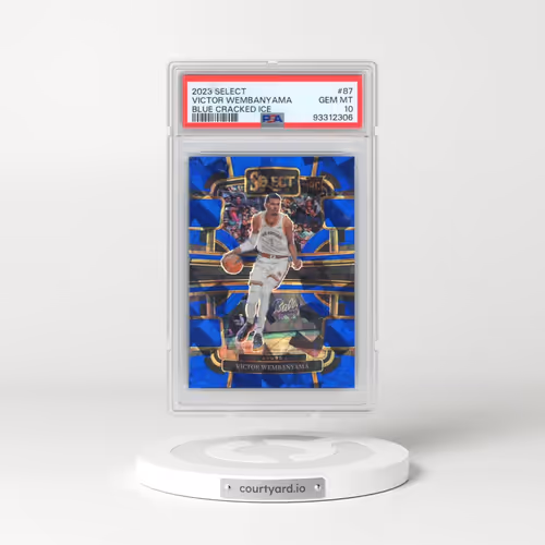 2023 Panini Select #87 Victor Wembanyama - Blue Cracked Ice (PSA 10 GEM MINT)