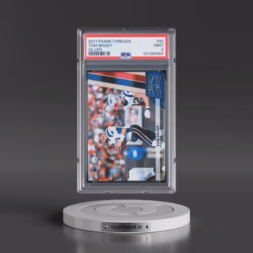 2011 Panini Threads #90 Tom Brady - Silver (PSA 9 MINT)