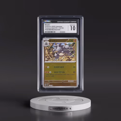 2023 Pokémon Card 151 #112/165 Rhydon - Reverse Holo Poké Ball (CGC 10 GEM MINT)