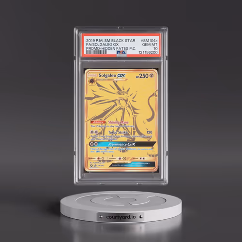 2019 Pokémon SM Black Star Promo #SM104a Solgaleo GX - Holo Full Art Hidden Fates Premium Collection
