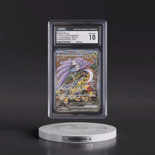2024 High Class Pack: Terastal Fest ex - sv8a #222/187 Raging Bolt ex - Special Art Rare Holo (CGC 1