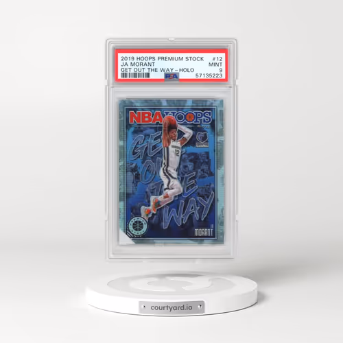 2019 Panini Hoops Premium Stock Get Out the Way #12 Ja Morant - Holo (PSA 9 MINT)