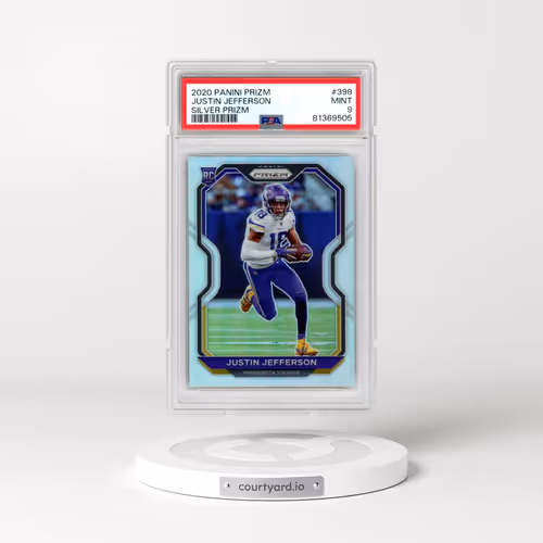 2020 Panini Prizm #398 Justin Jefferson - Silver Prizm (PSA 9 MINT)