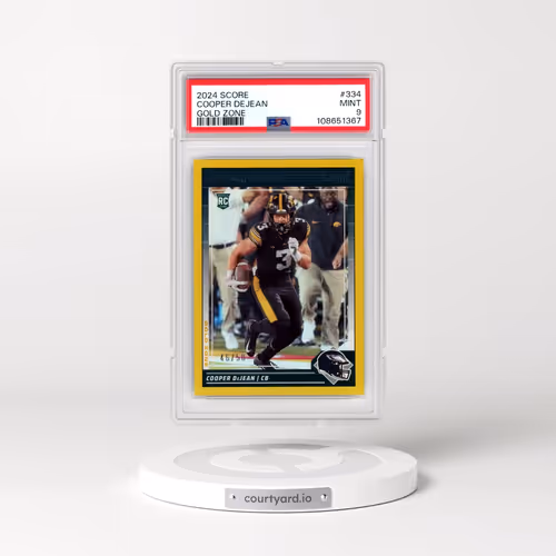 2024 Panini Score #334 Cooper Dejean - Gold Zone (PSA 9 MINT)