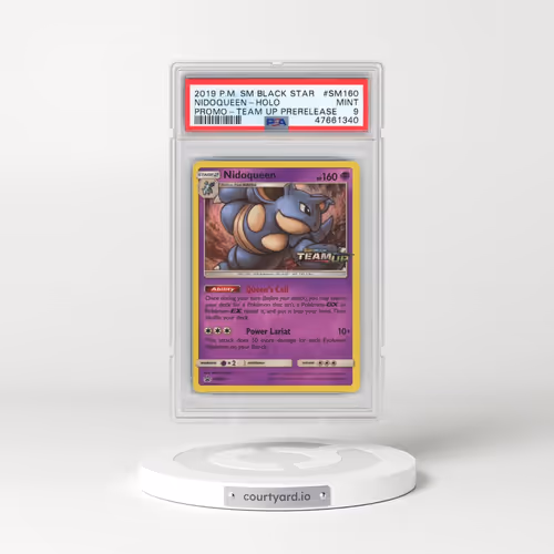 2019 Pokémon SM Black Star Promo #SM160 Nidoqueen - Holo Team Up Prerelease (PSA 9 MINT)