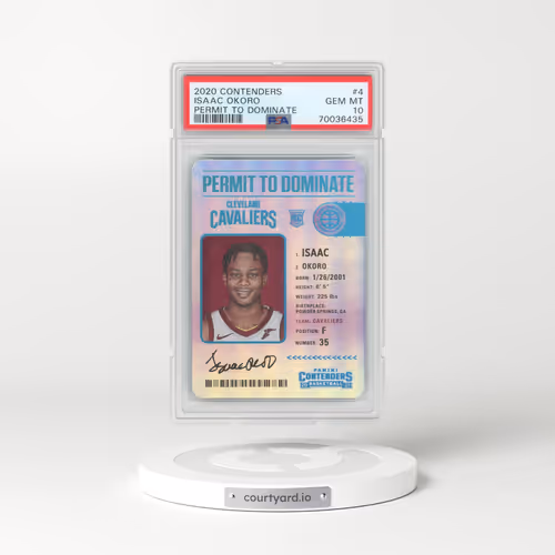 2020 Panini Contenders Permit to Dominate #4 Isaac Okoro (PSA 10 GEM MINT)