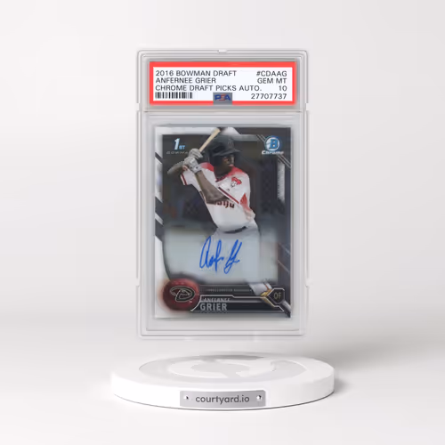 2016 Bowman Draft Chrome Draft Picks Autographs #CDAAG Anfernee Grier (PSA 10 GEM MINT)