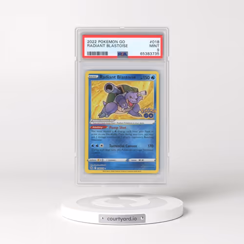 2022 Pokémon Go #018 Radiant Blastoise - Holo (PSA 9 MINT)