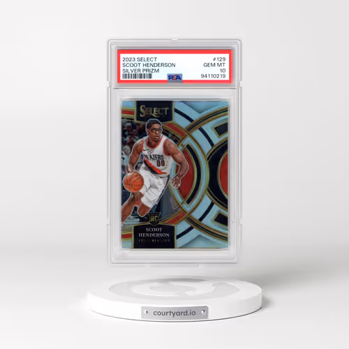 2023 Panini Select #129 Scoot Henderson - Silver Prizm (PSA 10 GEM MINT)