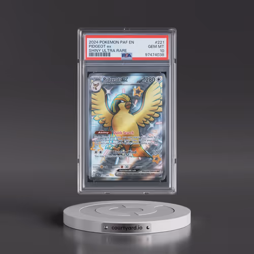 2024 Pokémon Paf EN-Paldean Fates #221 Pidgeot EX - Holo Shiny Ultra Rare (PSA 10 GEM MINT)