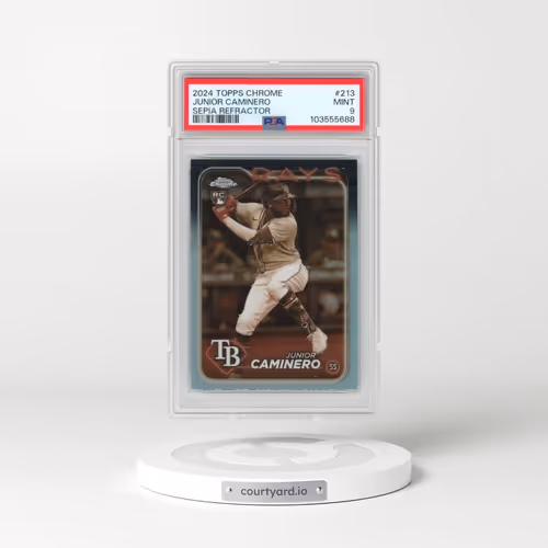 2024 Topps Chrome #213 Junior Caminero - Sepia Refractor (PSA 9 MINT)