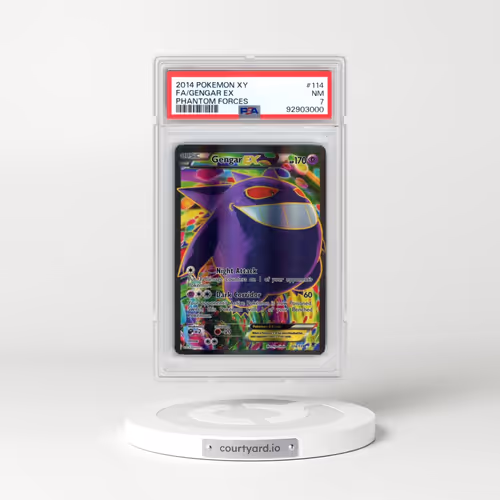 2014 Pokémon XY Phantom Forces #114 Gengar EX - Holo Full Art (PSA 7 NM)