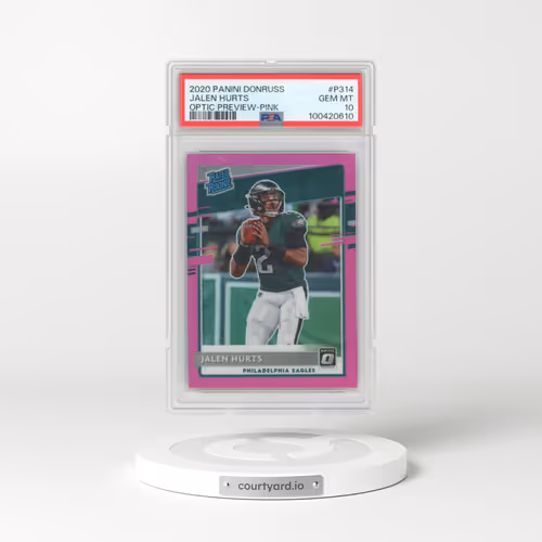 2020 Panini Donruss #P314 Jalen Hurts - Optic Preview-Pink (PSA 10 GEM MINT)