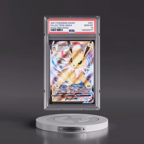 2021 Pokémon Sword & Shield Evolving Skies #051 Jolteon Vmax - Full Art (PSA 10 GEM MINT)