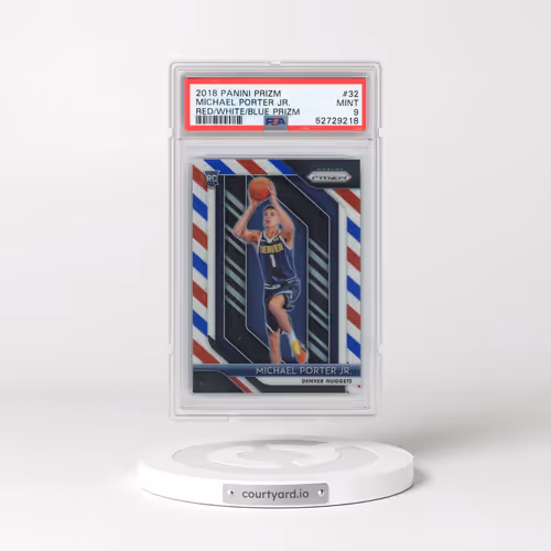 2018 Panini Prizm #32 Michael Porter Jr. - Red/White/Blue Prizm (PSA 9 MINT)