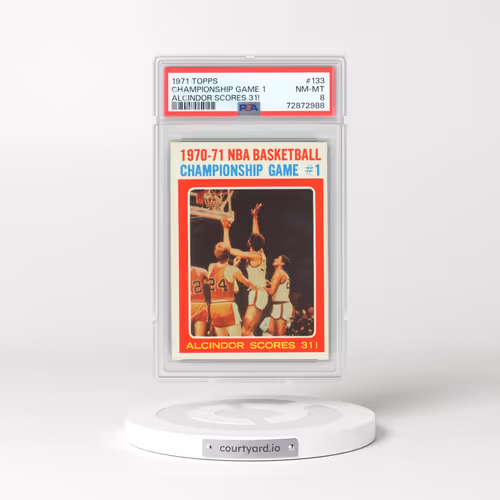 1971 Topps #133 Championship Game 1 - Alcindor Scores 31! (PSA 8 NM-MT)