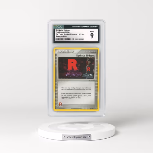 2004 EX Team Rocket Returns #87 Rocket's Hideout - Holo (CGC 9 MINT)