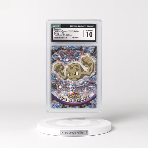 1999 Series 1 (Circular Nintendo Seal) #74 Geodude - 1st Print UK Ed (Blue Topps Logo) (CGC 10 GEM M