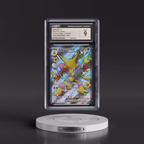 2024 Paldean Fates - PAF EN #215/091 Alakazam ex - Shiny Ultra Rare Holo (CGC 9 MINT)
