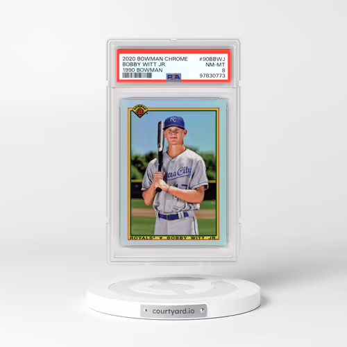 2020 Bowman Chrome 1990 Bowman #90BBWJ Bobby Witt Jr. (PSA 8 NM-MT)