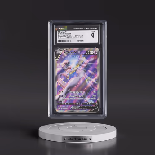 2017 Black Star Promos - Sword & Shield #SWSH229 Mewtwo V - Pokémon GO Elite Trainer Box (Holo) (CGC