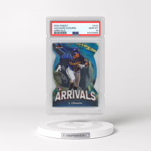 2024 Topps Finest Arrivals #A22 Jackson Chourio (PSA 10 GEM MINT)