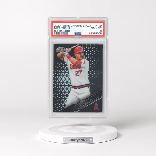 2020 Topps Chrome Black #100 Mike Trout - Refractor (PSA 8 NM-MT)