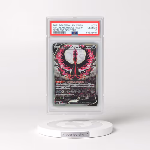 2021 Pokémon Sword & Shield Peerless Fighters #078 Galarian Moltres V - Holo Full Art (PSA 10 GEM MI