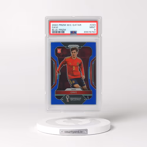 2022 Panini Prizm World Cup Qatar #223 Gavi - Blue Prizm (PSA 9 MINT)