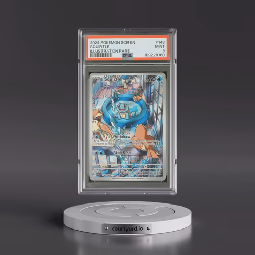 2024 Pokémon Scr EN-Stellar Crown #148 Squirtle - Illustration Rare (PSA 9 MINT)