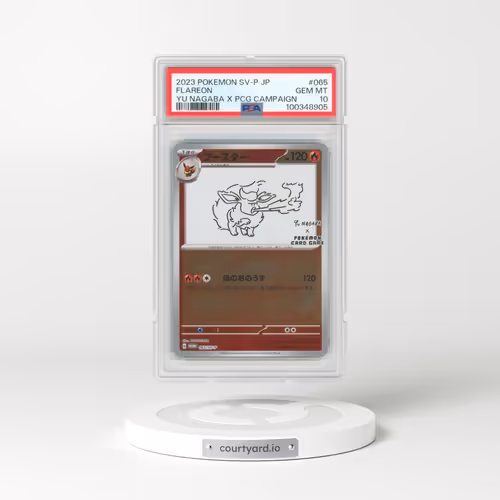 2023 Pokémon SV-P Promo #065 Flareon - YU Nagaba X Pokemon Card Game Campaign (PSA 10 GEM MINT)