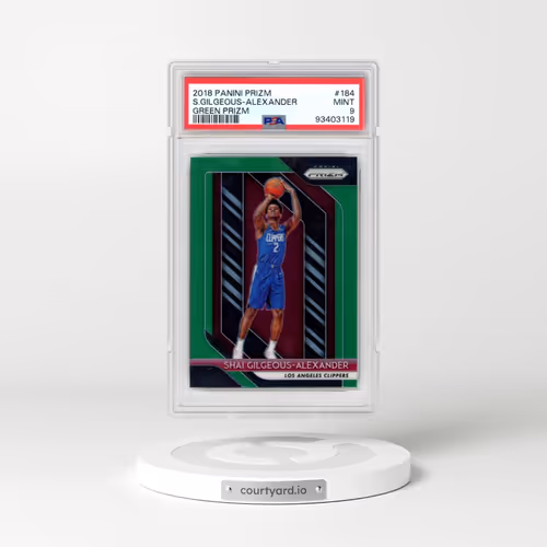2018 Panini Prizm #184 Shai Gilgeous-Alexander - Green Prizm (PSA 9 MINT)